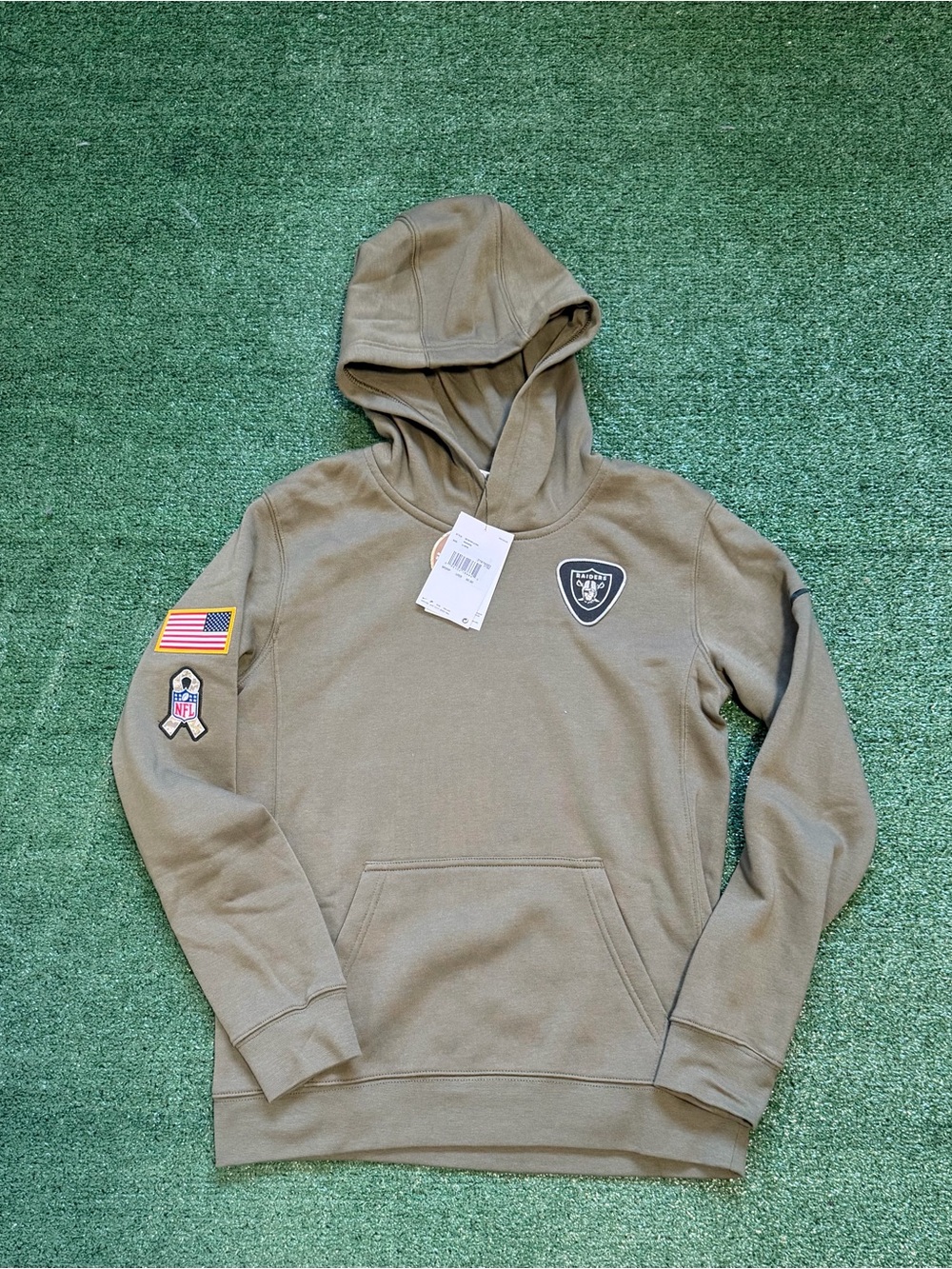 Las Vegas Raiders Hoodie Nike Salute To Service 2025 Youth Large